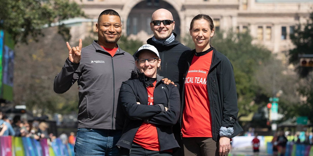 Medical team at the Austin Marathon.