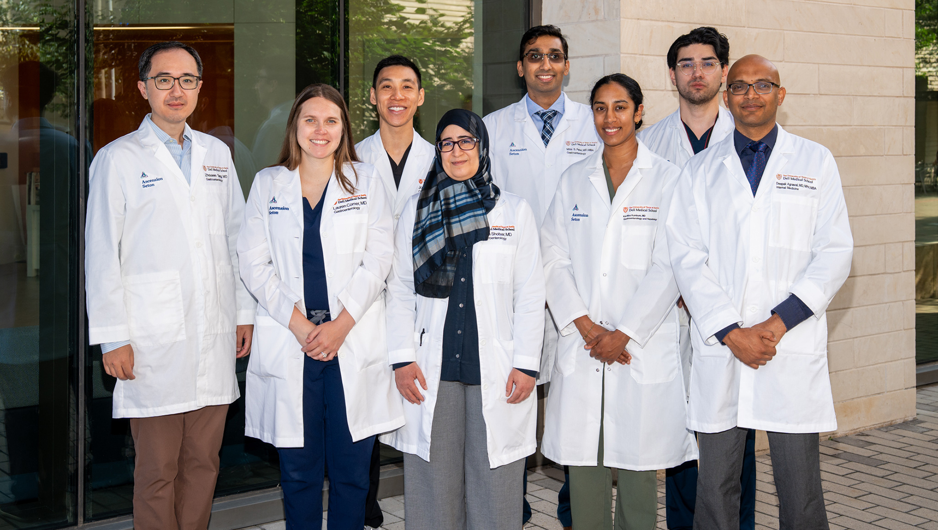 Group photo of the faculty and trainees in the hepatology and gastroenterology fellowship.