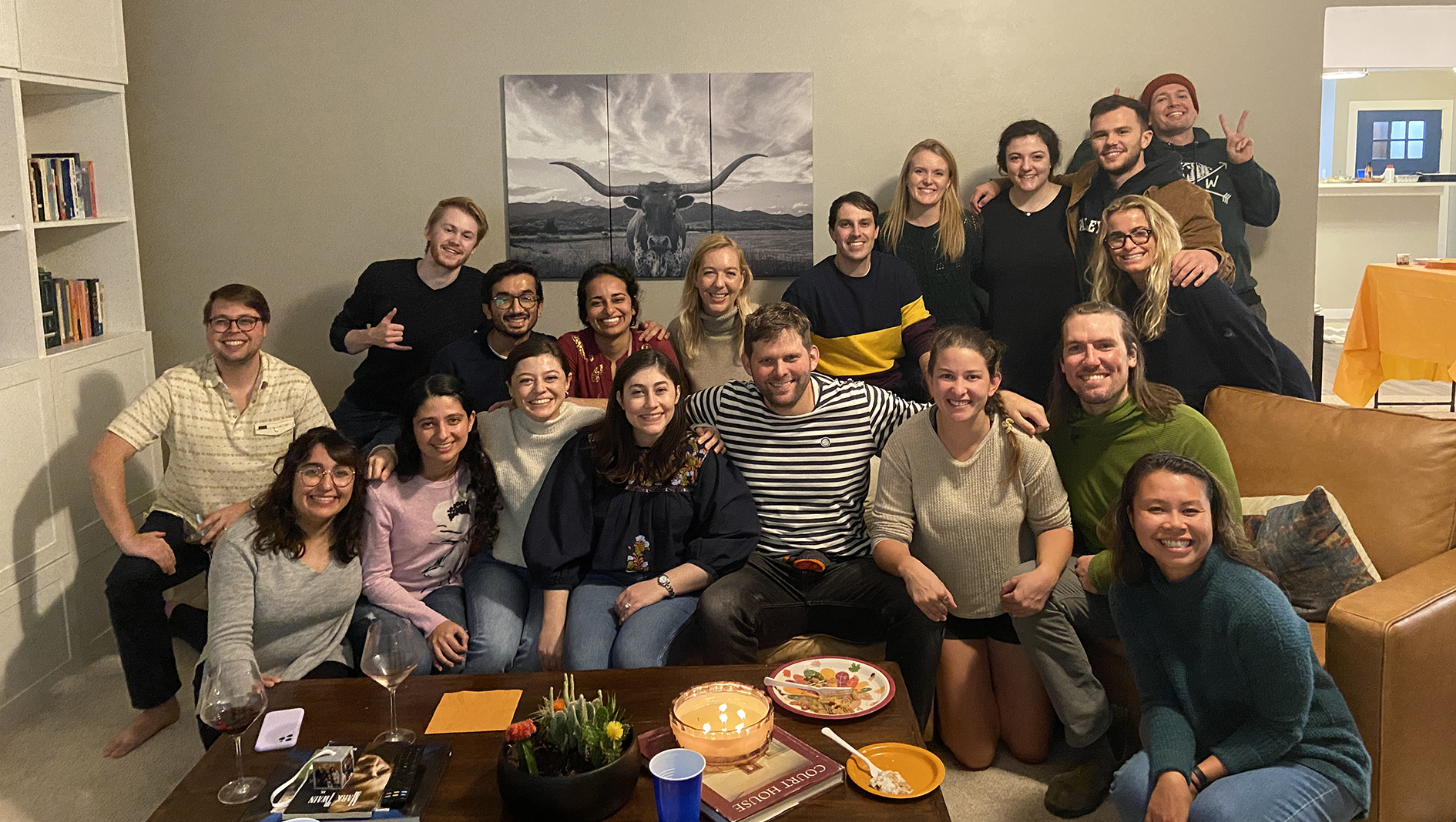 Group photo of pediatric residents inside