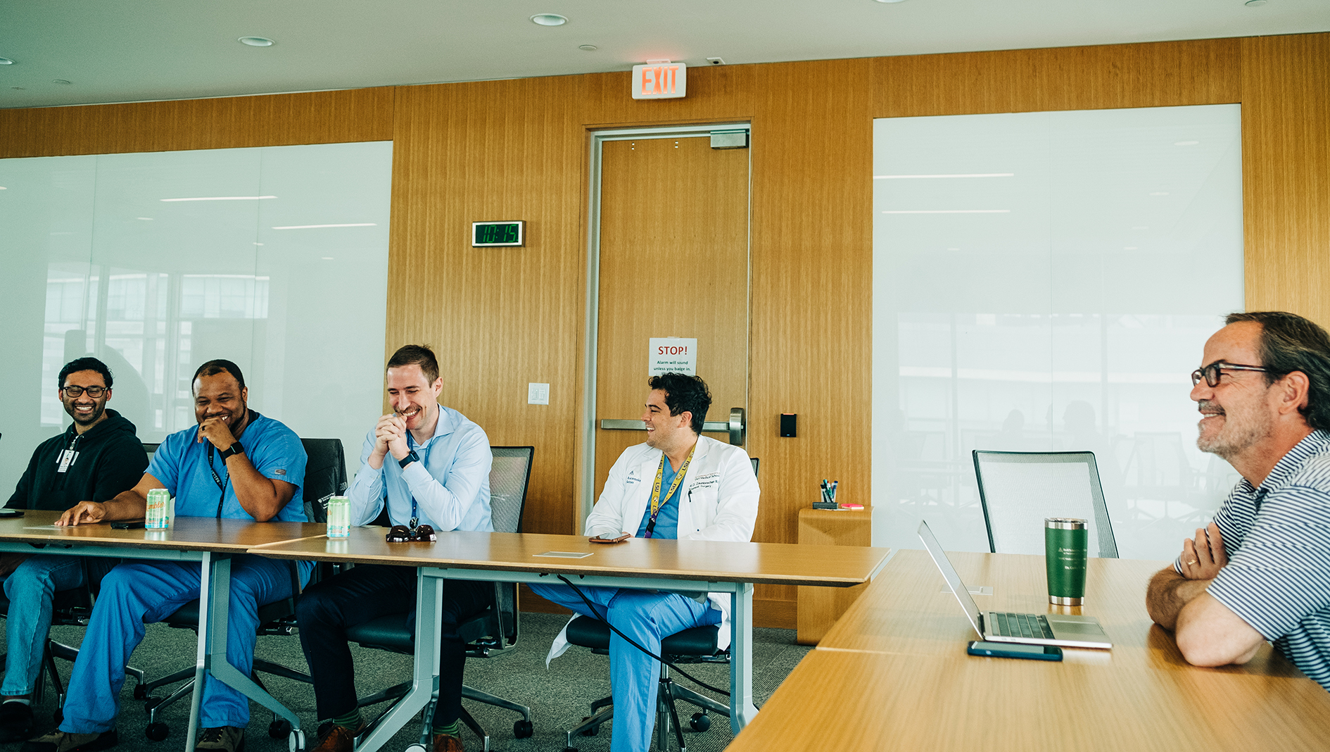 Surgery residents sitting during a lecture