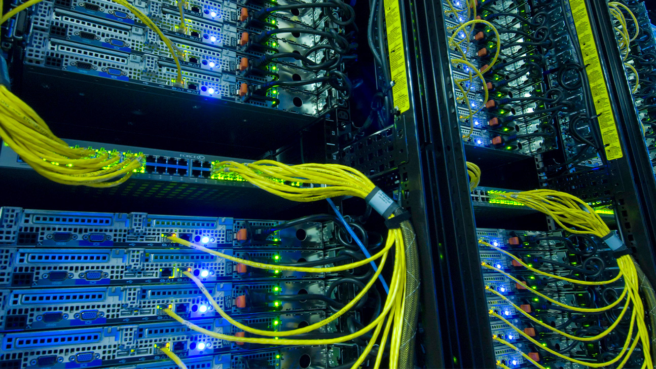 Commons Machine Room at Pickle Research Center housing Lonestar, Champion, Stampede and Ranch.