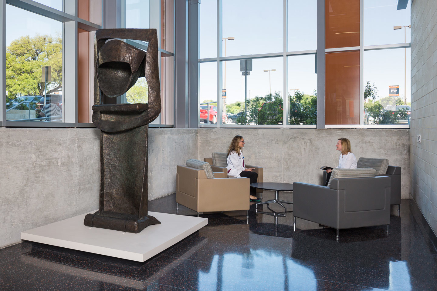 Seymour Lipton’s Guardian sculpture.