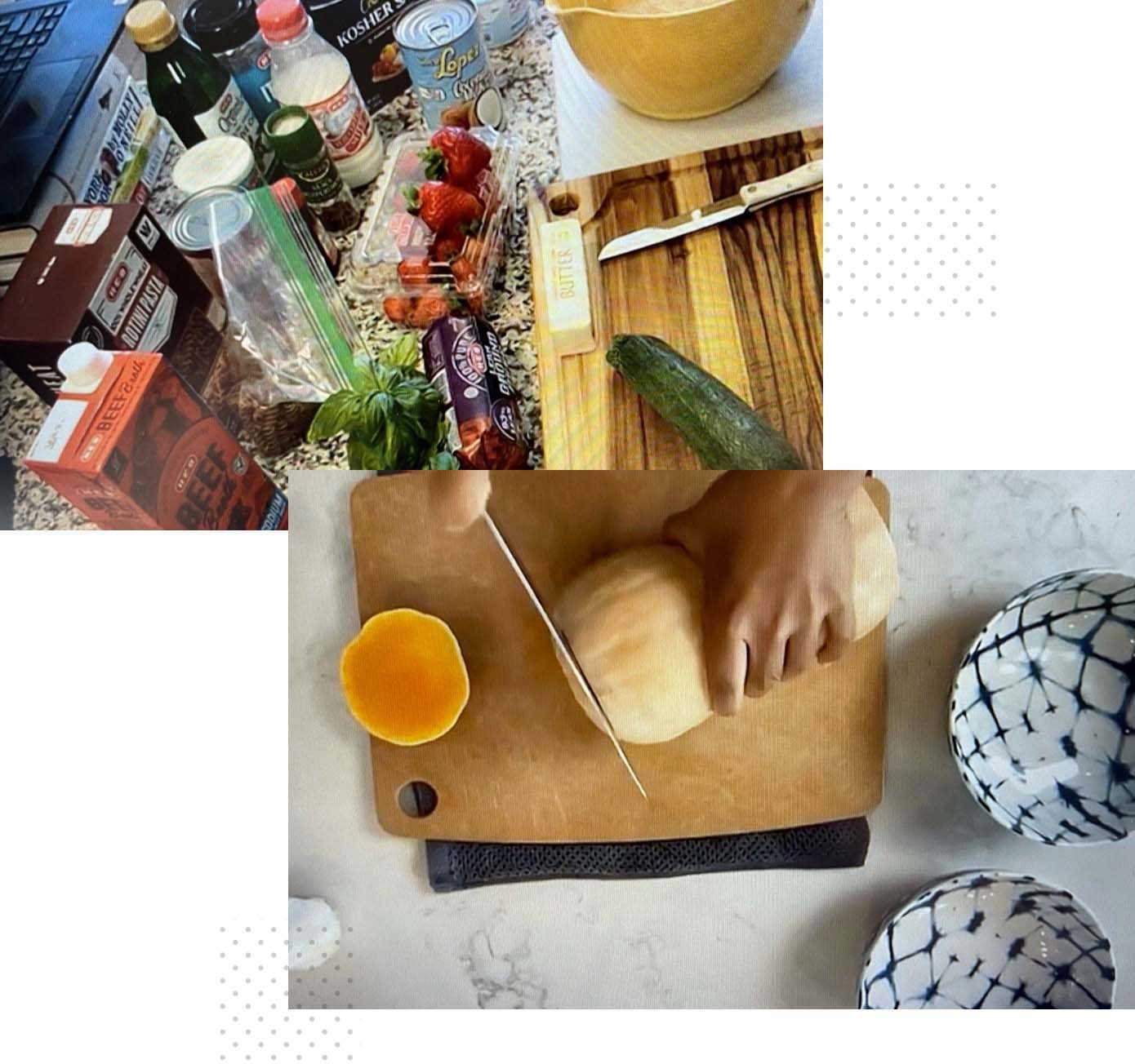 A virtual session of Dell Med's Eat Well: Culinary Medicine program.