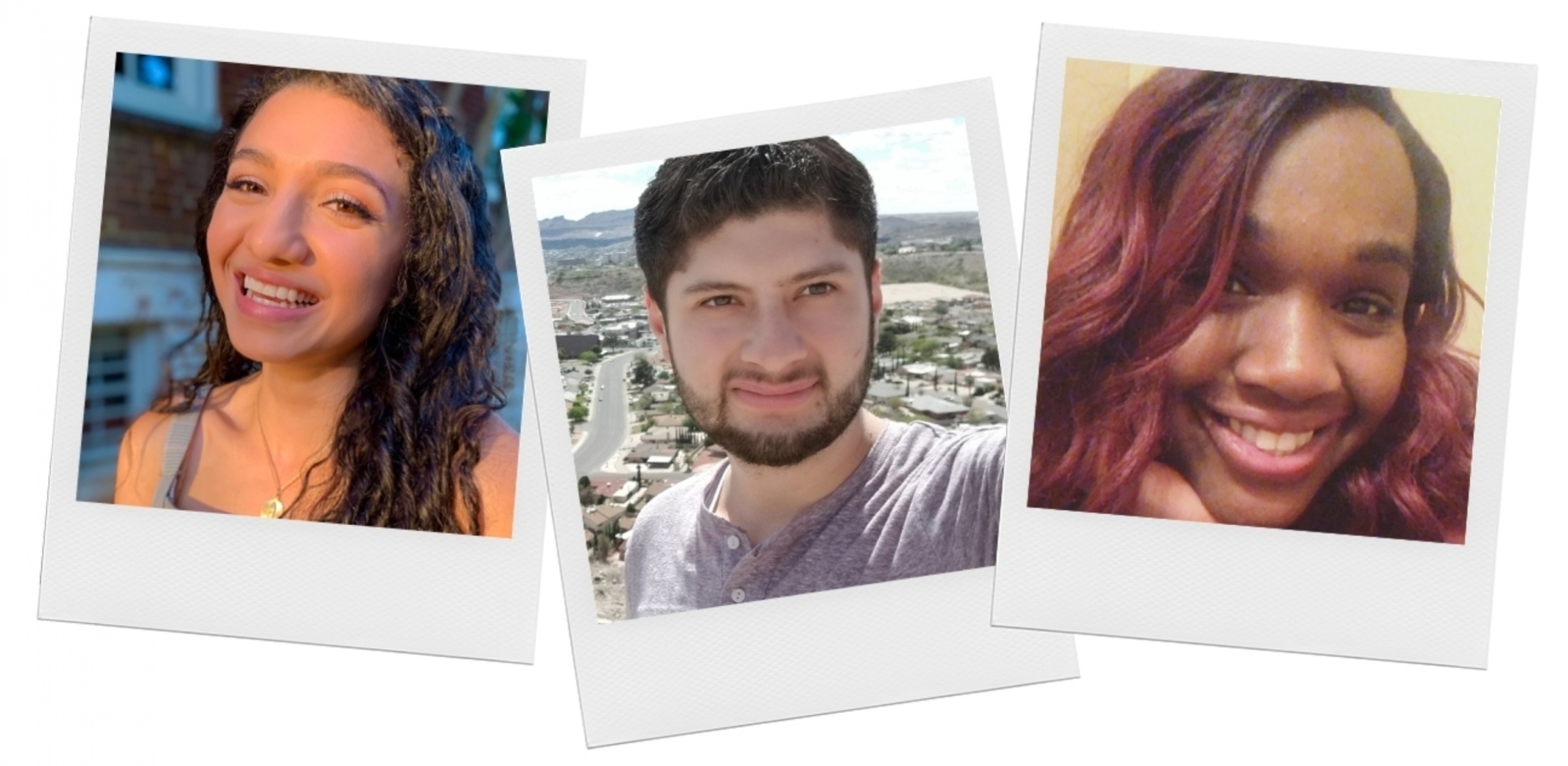 Headshots of incoming Dell Med students Alma Rivera, Jaime Morales and Munachimso Uzodike.