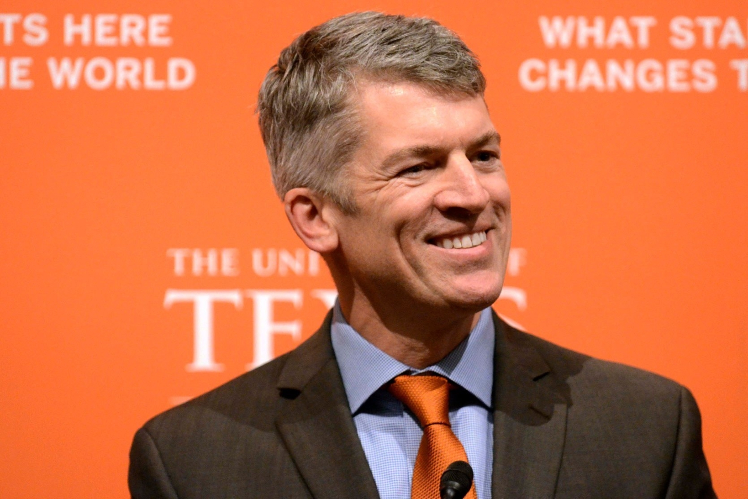 Clay Johnston at a press conference in 2014.