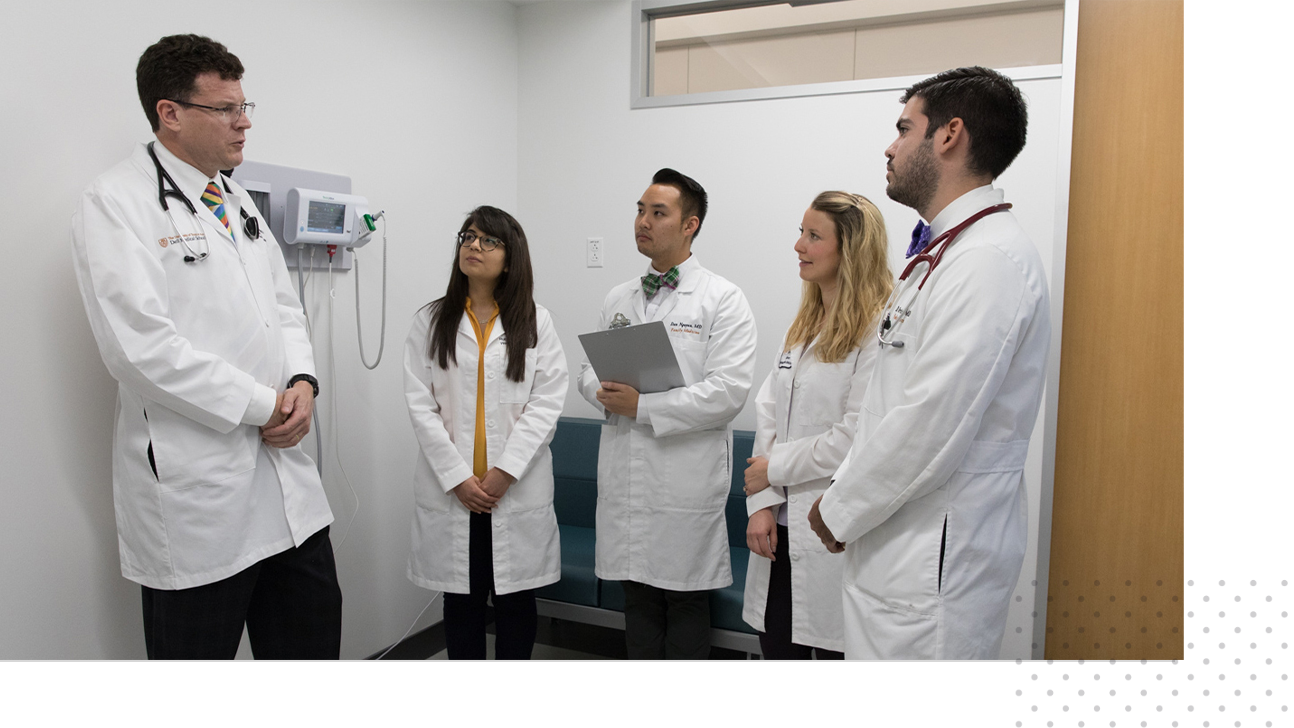 Residents in a clinic.